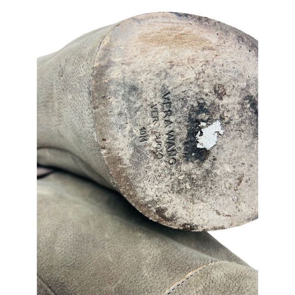 Vera Wang Womens Royce Back Bow Stiletto Heels Peep Toe Pump Brown Size 10M - Picture 12 of 13